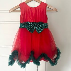 Red and Green Occassion Dress